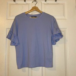 Forever 21 Short Frill Sleeve Shirt